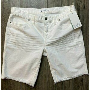 Carve Designs Oahu 10" Corduroy Cut Off Shorts Cloud White Women's 8 NWT